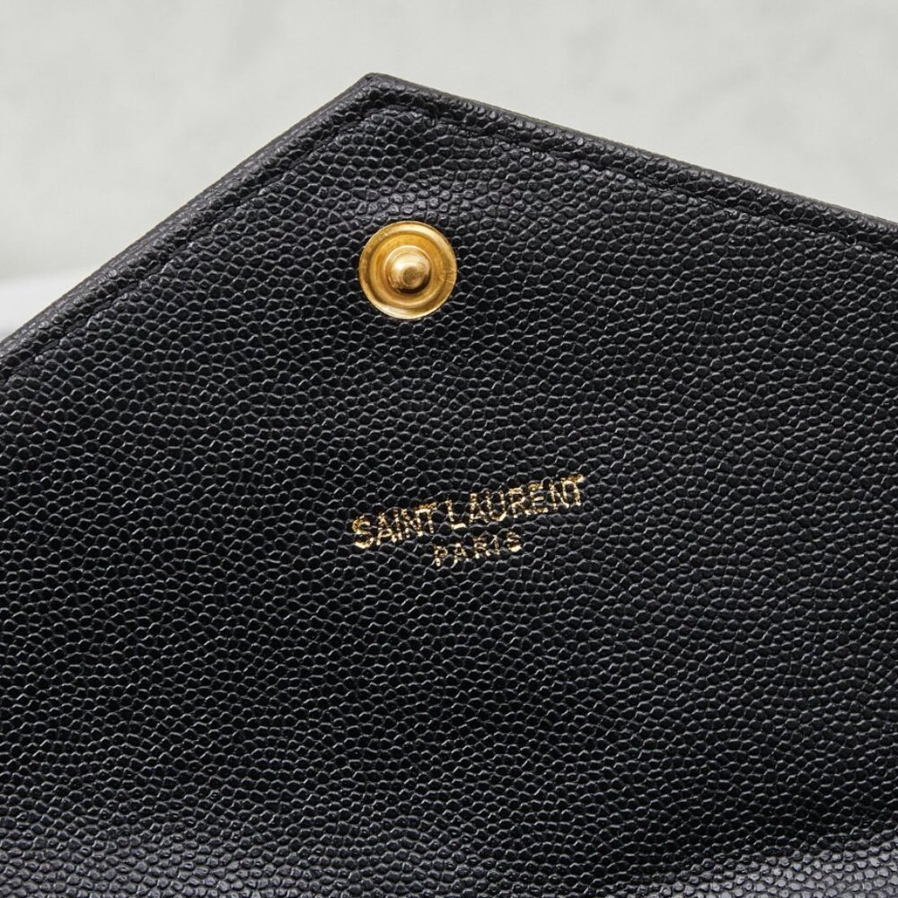 Yves Saint Laurent Grain De Poudre Matelasse Chevron Monogram Chain Bag - Picture 9 of 9